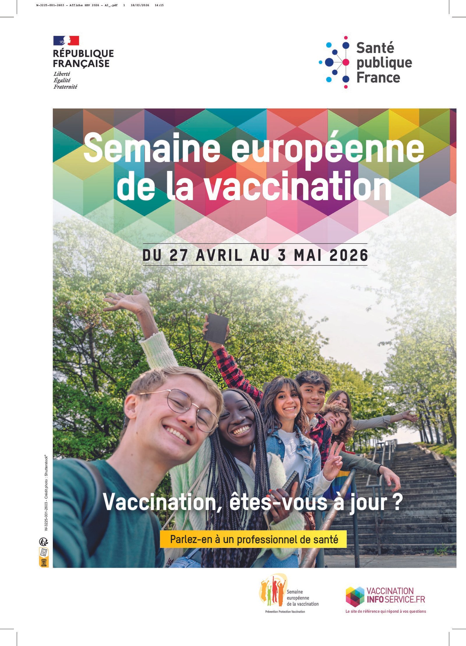 Affiche semaine de la vaccination jeunes